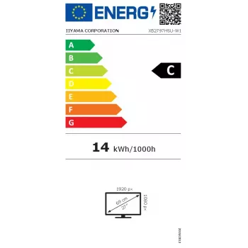iiyama ProLite XB2797HSU-W1 arvutikuvar 68,6 cm (27 tolli) 1920 x 1080 pikslit Full HD LED valge