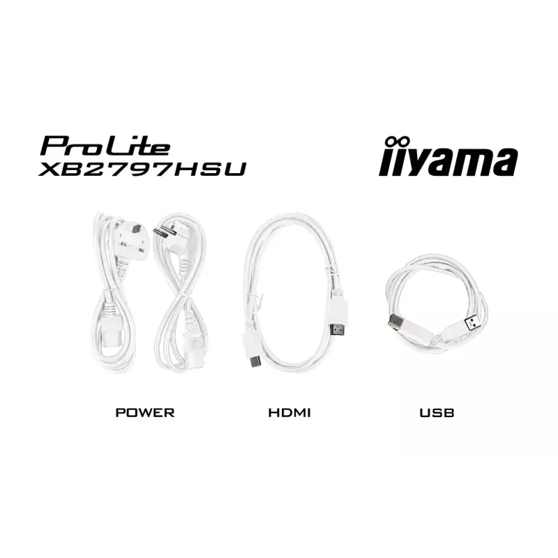 iiyama ProLite XB2797HSU-W1 arvutikuvar 68,6 cm (27 tolli) 1920 x 1080 pikslit Full HD LED valge