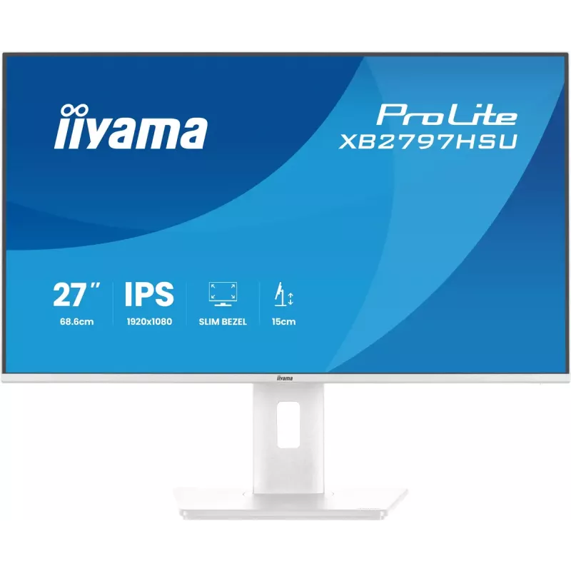iiyama ProLite XB2797HSU-W1 arvutikuvar 68,6 cm (27 tolli) 1920 x 1080 pikslit Full HD LED valge