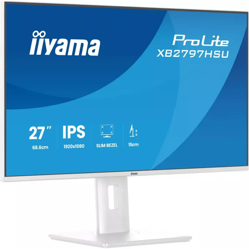 iiyama ProLite XB2797HSU-W1 arvutikuvar 68,6 cm (27 tolli) 1920 x 1080 pikslit Full HD LED valge
