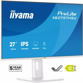 iiyama ProLite XB2797HSU-W1 arvutikuvar 68,6 cm (27 tolli) 1920 x 1080 pikslit Full HD LED valge