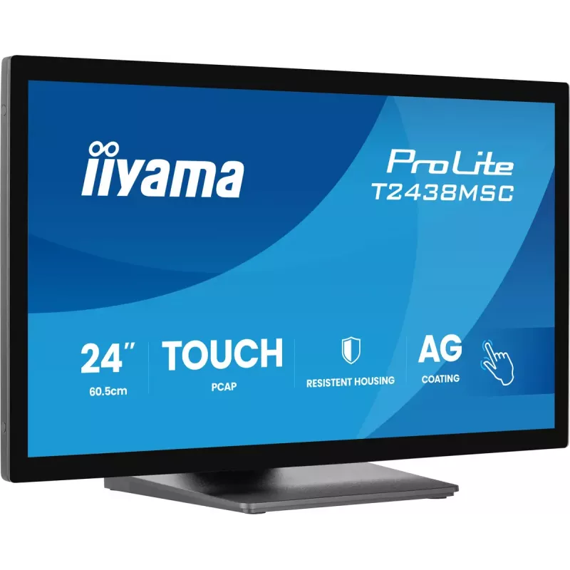 iiyama ProLite T2438MSC-B2 arvutimonitor 60,5 cm (23,8 tolli) 1920 x 1080 pikslit Full HD LED puuteekraan must