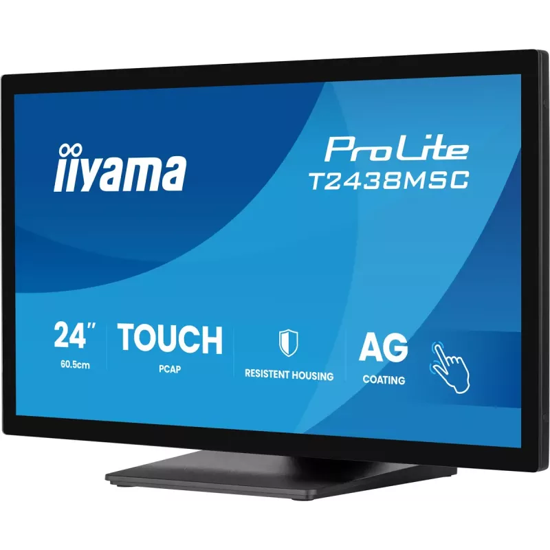 iiyama ProLite T2438MSC-B2 arvutimonitor 60,5 cm (23,8 tolli) 1920 x 1080 pikslit Full HD LED puuteekraan must