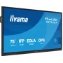 Interaktiivne lameekraan IIYAMA TE7513A-B2AG 75 tolli 4K UHD puuteekraan, 500 cd/m², Wi‑Fi, Android, 24/7
