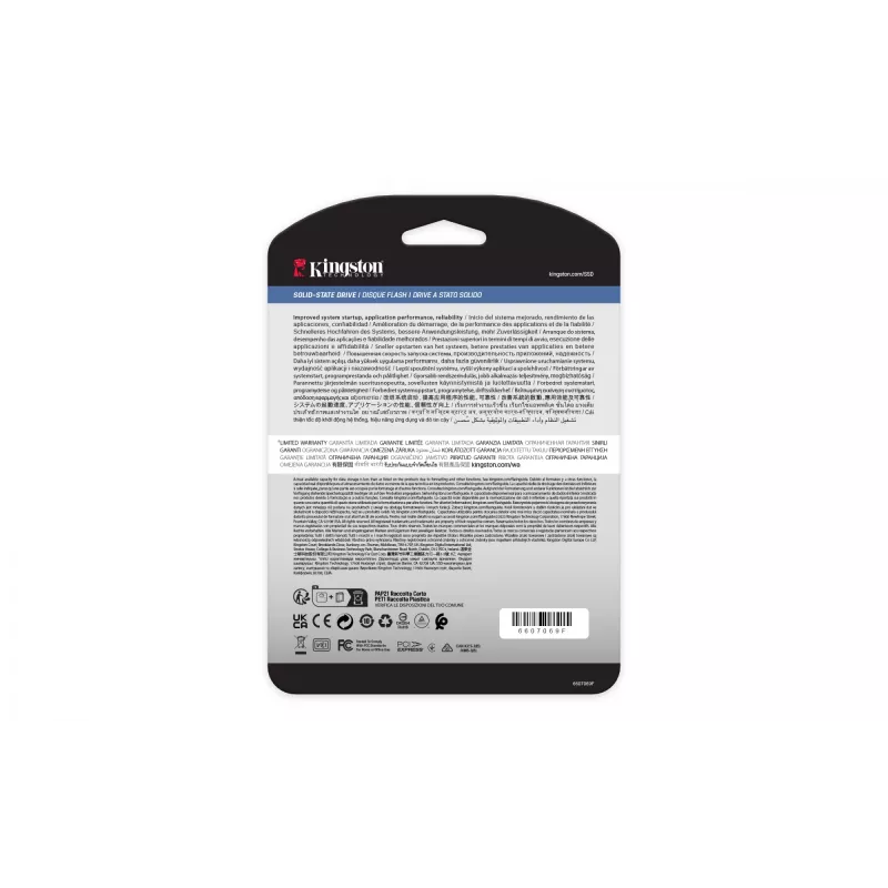 Kingston Technology 240G DC2000B PCIe 4.0 M.2 2280 Enterprise SSD (ilma jahutusradiaatorita)