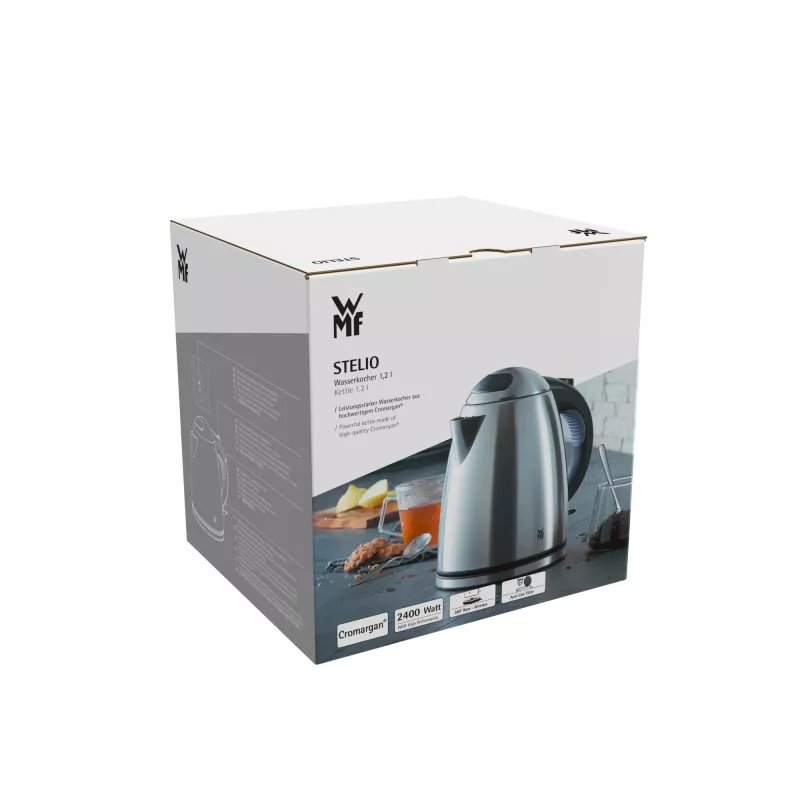 WMF Stelio 0413010012 elektriline veekeetja 1,2 L 2400 W must, roostevaba teras