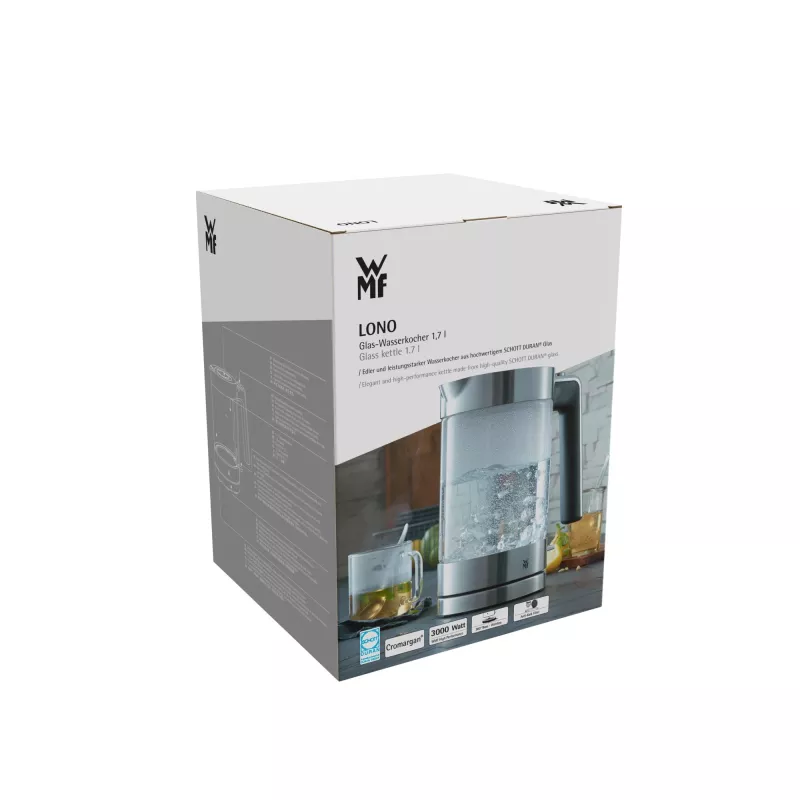 WMF Lono 0413150011 elektriline veekeetja 1,7 L 3000 W Kroom, Läbipaistev