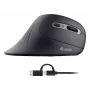Equip Ergonomic Mouse USB-A/C Right-Handed Black - Mouse - 7200 DPI