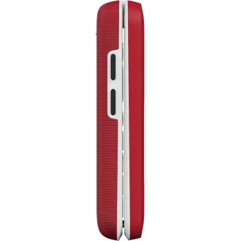 Feature phone Doro Leva E30 clamshell, 2.8 inch (7.11 cm) 320x240, Single SIM, 0.3 MP camera, 1150 mAh, IP55, Red/Valge