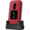 Feature phone Doro Leva E30 clamshell, 2.8 inch (7.11 cm) 320x240, Single SIM, 0.3 MP camera, 1150 mAh, IP55, Red/Valge