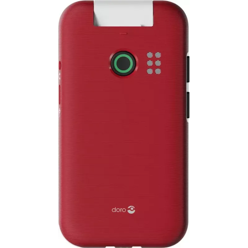 Feature phone Doro Leva E30 clamshell, 2.8 inch (7.11 cm) 320x240, Single SIM, 0.3 MP camera, 1150 mAh, IP55, Red/Valge