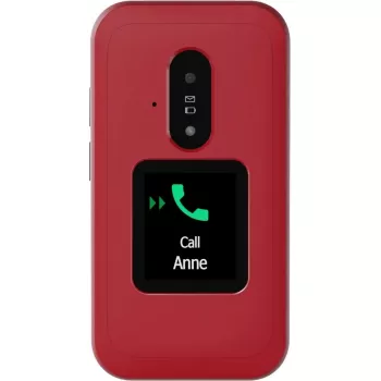 Feature phone Doro Leva E30 clamshell, 2.8 inch (7.11 cm) 320x240, Single SIM, 0.3 MP camera, 1150 mAh, IP55, Red/Valge