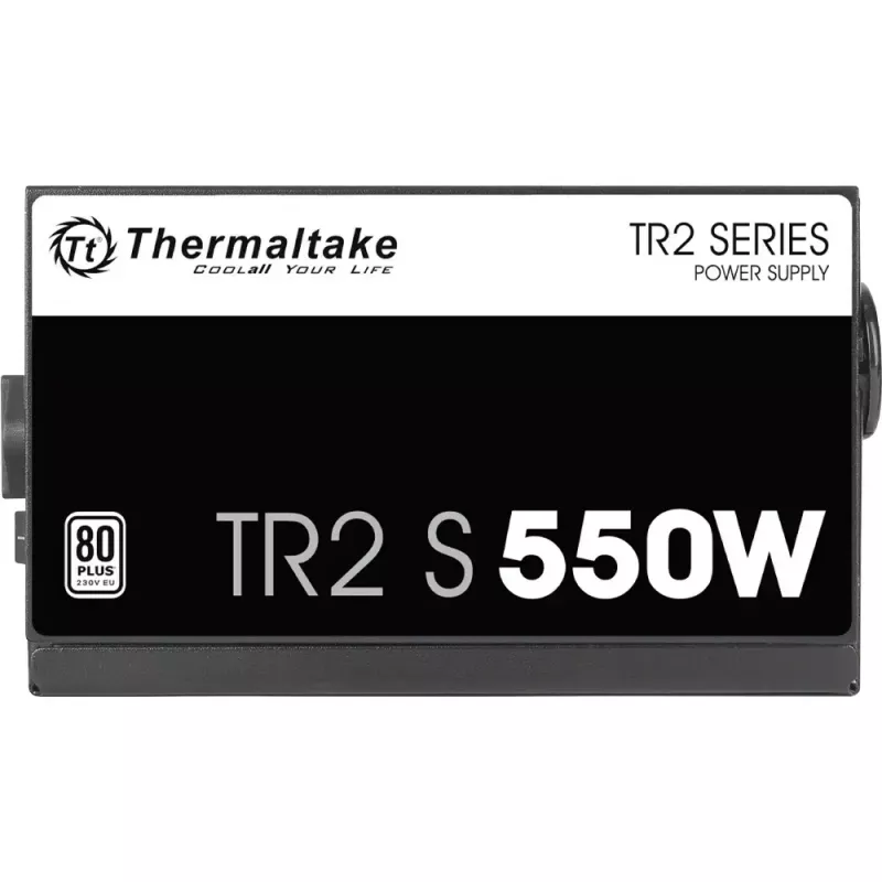 Toiteplokk THERMALTAKE TR2 S 550W, ATX, 20+4 pin, 80 PLUS, 120 mm ventilaator, must
