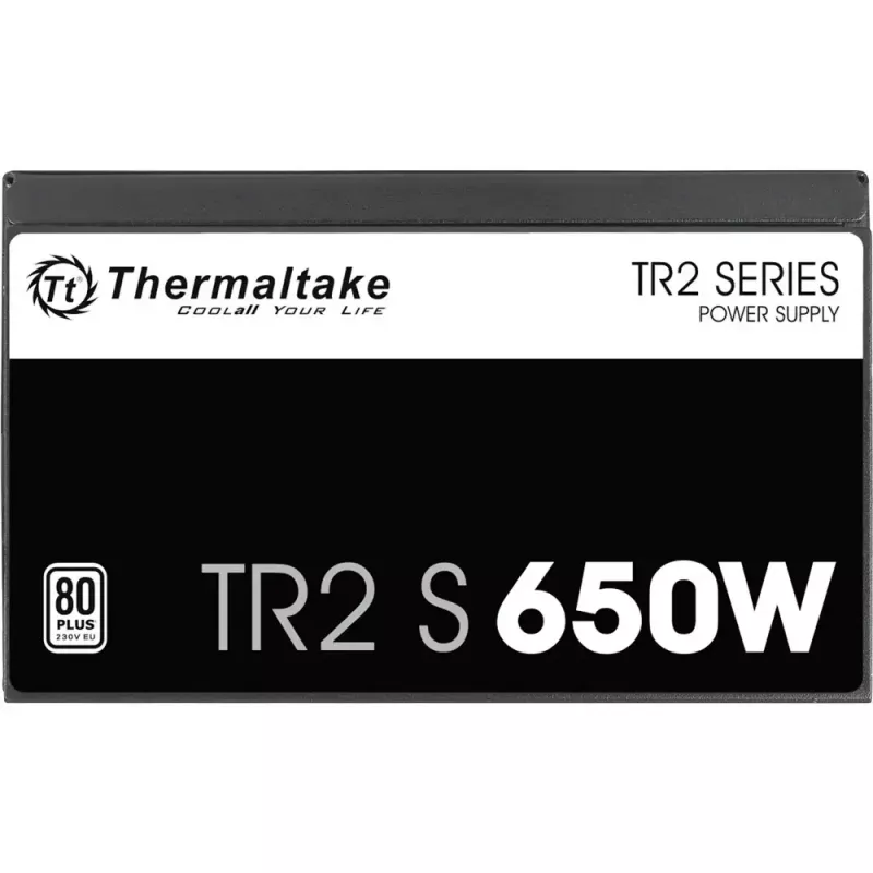 Toiteplokk Thermaltake TR2 S 650W — ATX, 20+4 pin, 80 PLUS, 120 mm ventilaator, must
