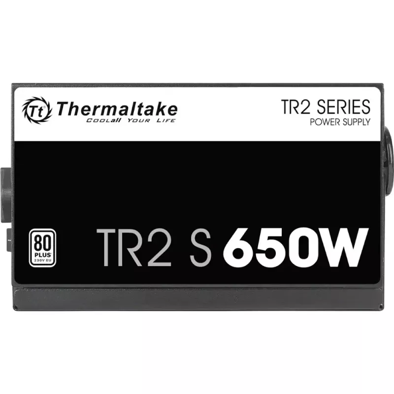 Toiteplokk Thermaltake TR2 S 650W — ATX, 20+4 pin, 80 PLUS, 120 mm ventilaator, must