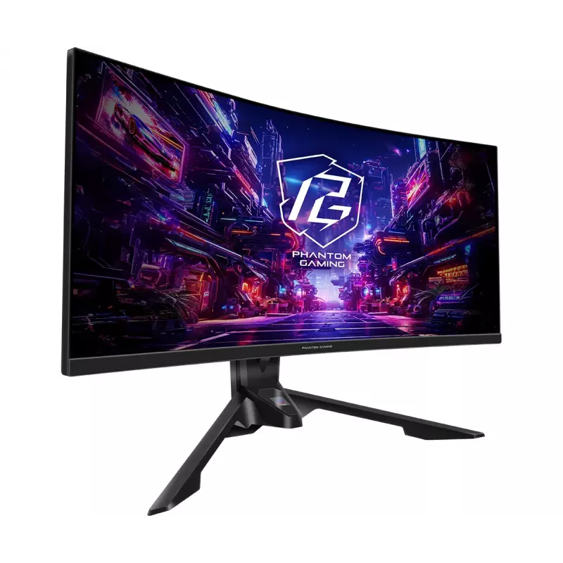 Monitor ASROCK PG34QRT3A 34 tolli (86.4 cm) WQHD 3440×1440 OLED kumer VA 21:9 500 cd/m² 4000:1 USB 3.2 Gen1 kõlarid VESA kõrgus reguleeritav