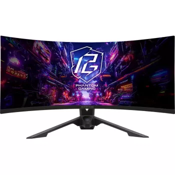 Monitor ASROCK PG34QRT3A 34 tolli (86.4 cm) WQHD 3440×1440 OLED kumer VA 21:9 500 cd/m² 4000:1 USB 3.2 Gen1 kõlarid VESA kõrgus reguleeritav