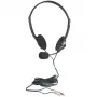 Manhattan Stereo kõrvapealsed kõrvaklapid (3,5 mm), mikrofonivars, juhtmega helitugevuse reguleerimine, poroloonist kõrvapadjad, standardne 2x 3,5 mm stereopistik/pesa heli/mikrofoni kasutamiseks, kaabel 2 m, must, kolmeaastane garantii
