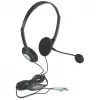 Manhattan Stereo kõrvapealsed kõrvaklapid (3,5 mm), mikrofonivars, juhtmega helitugevuse reguleerimine, poroloonist kõrvapadjad, standardne 2x 3,5 mm stereopistik/pesa heli/mikrofoni kasutamiseks, kaabel 2 m, must, kolmeaastane garantii
