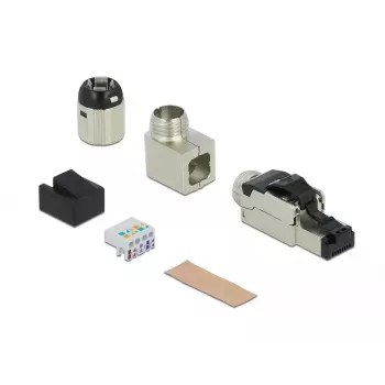 RJ45 pistiku välikooste Cat.6A metallist nurgeline DeLOCK 86289
