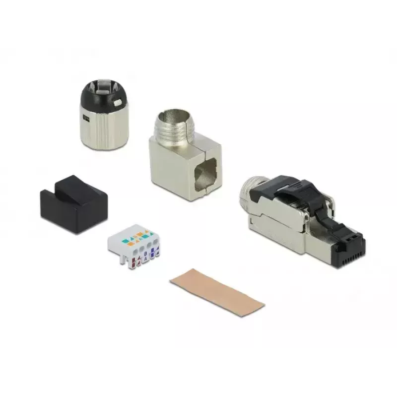 RJ45 pistiku välikooste Cat.6A metallist nurgeline DeLOCK 86289