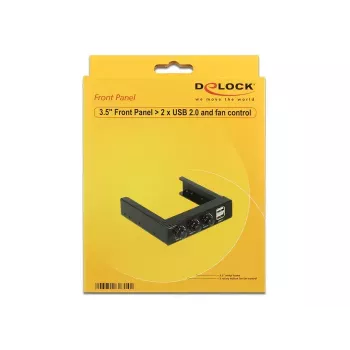 Ventilaatori kiiruse regulaator DeLOCK 62714 3 kanalit Must