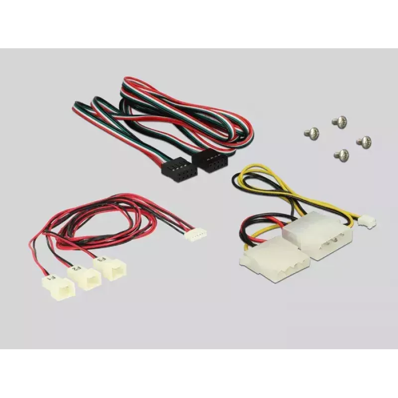 Ventilaatori kiiruse regulaator DeLOCK 62714 3 kanalit Must