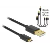 USB-kaabel DeLOCK 83680 USB 2.0 USB A Micro-USB B Must