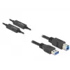 USB-kaabel DeLOCK 85380 USB 3.2 Gen 1 10 m USB A USB B Must