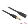 Helikaabel DeLOCK 85631 2m 3,5mm Must