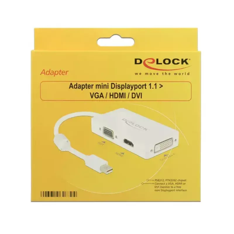 Kaabel DeLOCK 0,16 m DisplayPort VGA HDMI DVI
