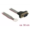 Jadakaabel DeLOCK 89632 Must Hall Punane 0,3 m DB-9