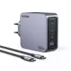 Ugreen Nexode Pro 160W GaN laadija USB-C kaabliga universaalne must, hall AC kiirlaadimine siseruumides