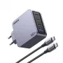 Ugreen Nexode Pro 160W GaN laadija USB-C kaabliga universaalne must, hall AC kiirlaadimine siseruumides