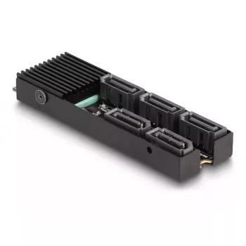 DeLOCK M.2 2280 Key B+M isane 5x SATA-le koos jahutusradiaatoriga