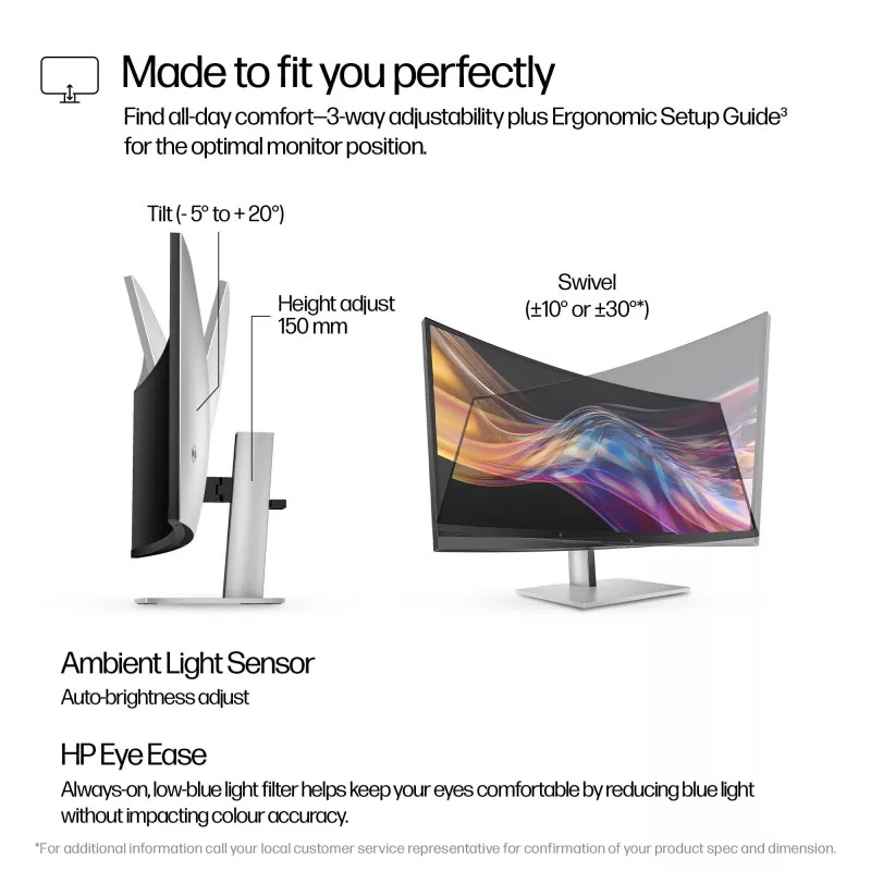 HP Series 7 Pro 37,5-tolline WQHD+ Thunderbolt 4 monitor - 738pu