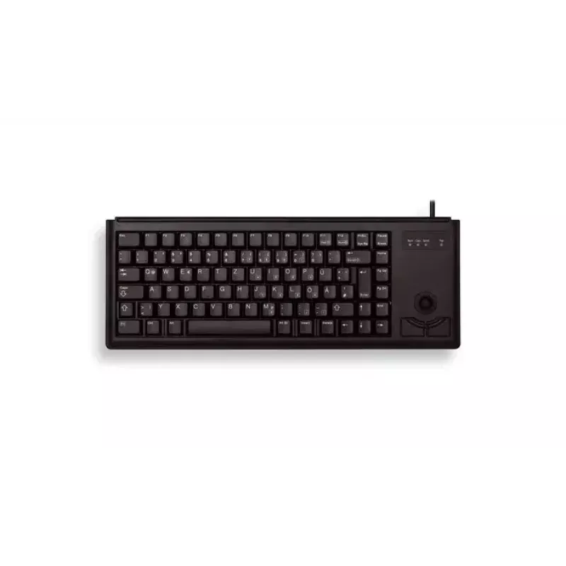Cherry G84-4420 kompaktne klaviatuur hiirekuuliga, USB, USA paigutus, must