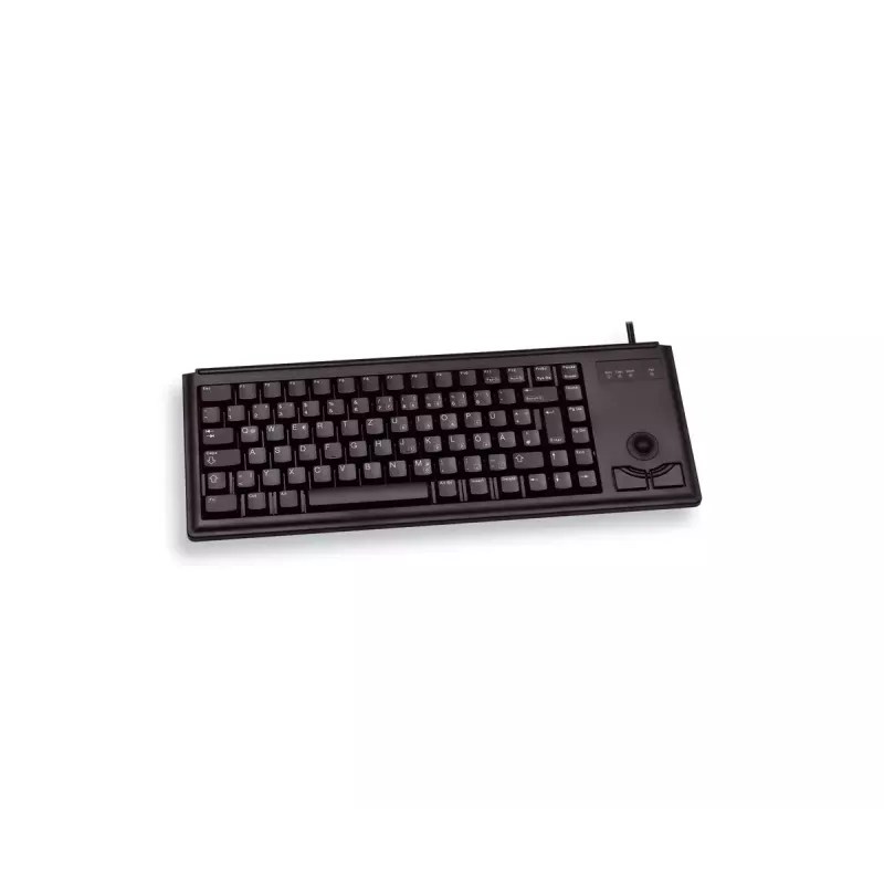 Cherry G84-4420 kompaktne klaviatuur hiirekuuliga, USB, USA paigutus, must