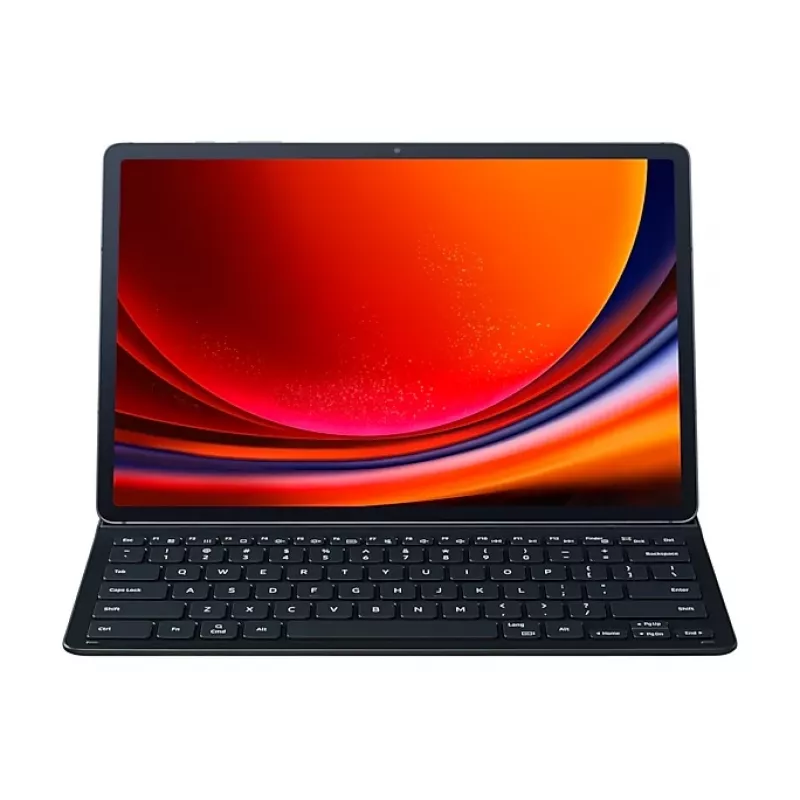 Tahvelarvuti klaviatuur Samsung EF-DX810BBGGDE Galaxy Tab S9+ jaoks — QWERTZ saksa paigutus, Pogo Pin dokkimine, must