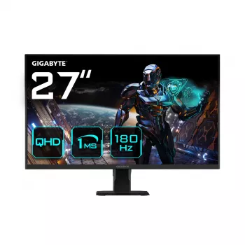 GIGABYTE GS27QA 27-tolline QHD mängurimonitor - 2560 x 1440 (QHD), 180Hz, 1ms, 300 cd/m2, FreeSync, HDR Ready, HDMI 2.0, Displayport 1.4