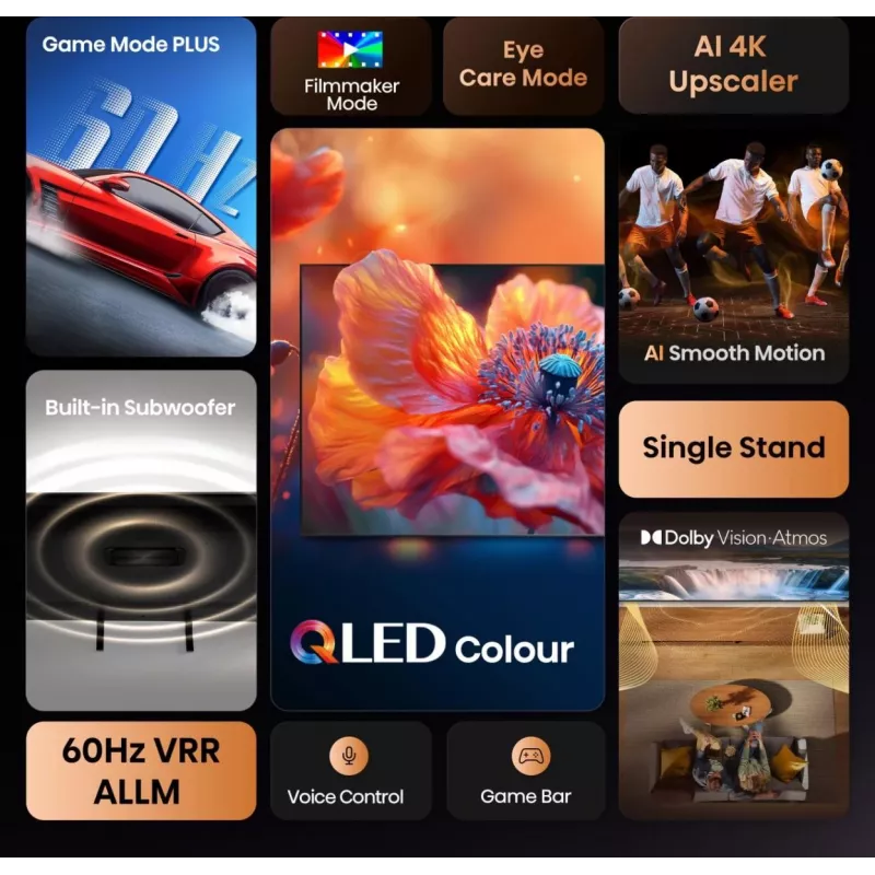 Hisense A7Q 55A7Q 139.7 cm (55 tolli) 4K Ultra HD nutiteleviisor Wi-Fi must