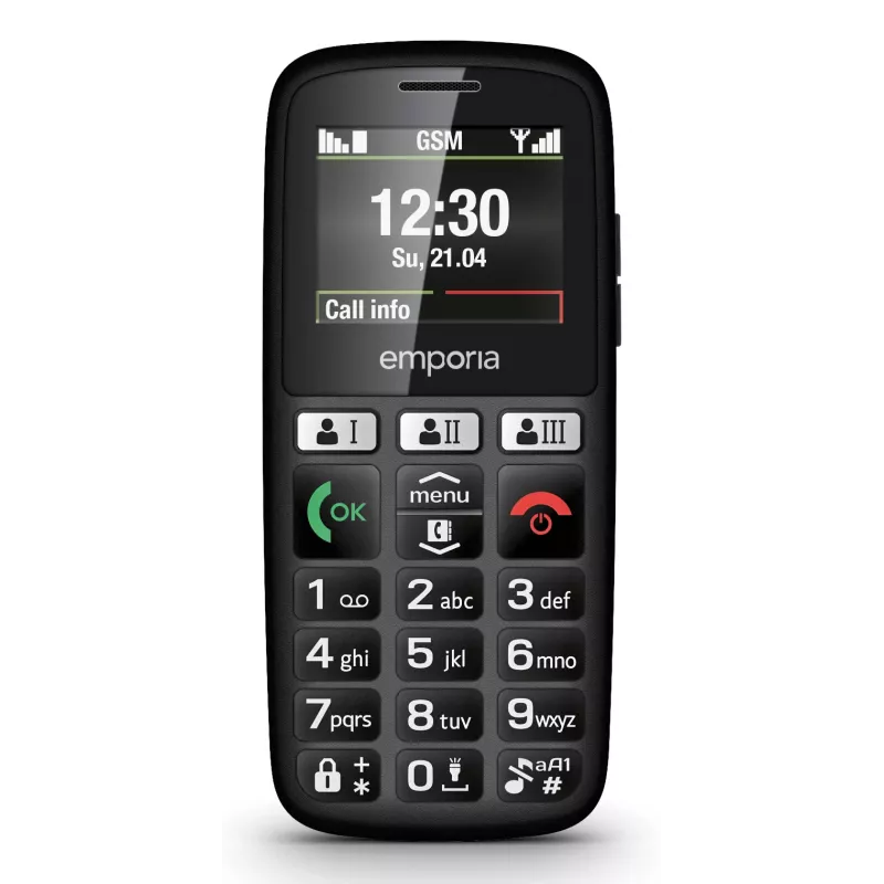 Emporia emporiaHAPPY 4,6 cm (1,81 tolli) 70 g Must Algtaseme telefon