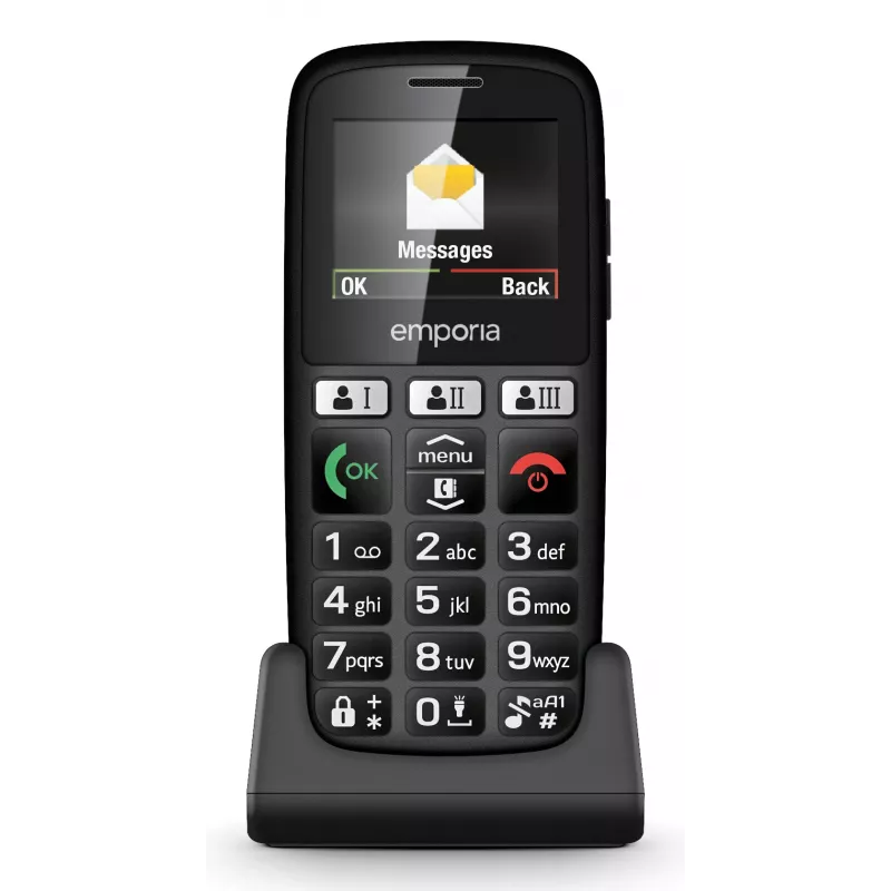 Emporia emporiaHAPPY 4,6 cm (1,81 tolli) 70 g Must Algtaseme telefon