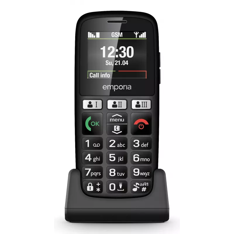 Emporia emporiaHAPPY 4,6 cm (1,81 tolli) 70 g Must Algtaseme telefon