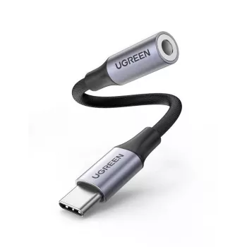Ugreen 80154 mobiiltelefoni kaabel Must, Hall USB C 3,5mm
