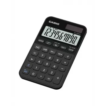 Kalkulaator CASIO SL-310YC tasku, põhiline, 10-kohaline, aku ja päikeseenergia, maksu- ja kasumifunktsioonid, must