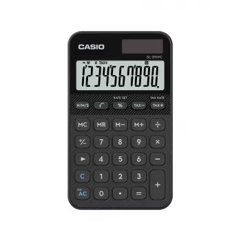Kalkulaator CASIO SL-310YC tasku, põhiline, 10-kohaline, aku ja päikeseenergia, maksu- ja kasumifunktsioonid, must