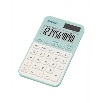 Kalkulaator CASIO SL-310YC taskupõhine tavaline 10-kohaline aku/päikeseenergia hele roheline