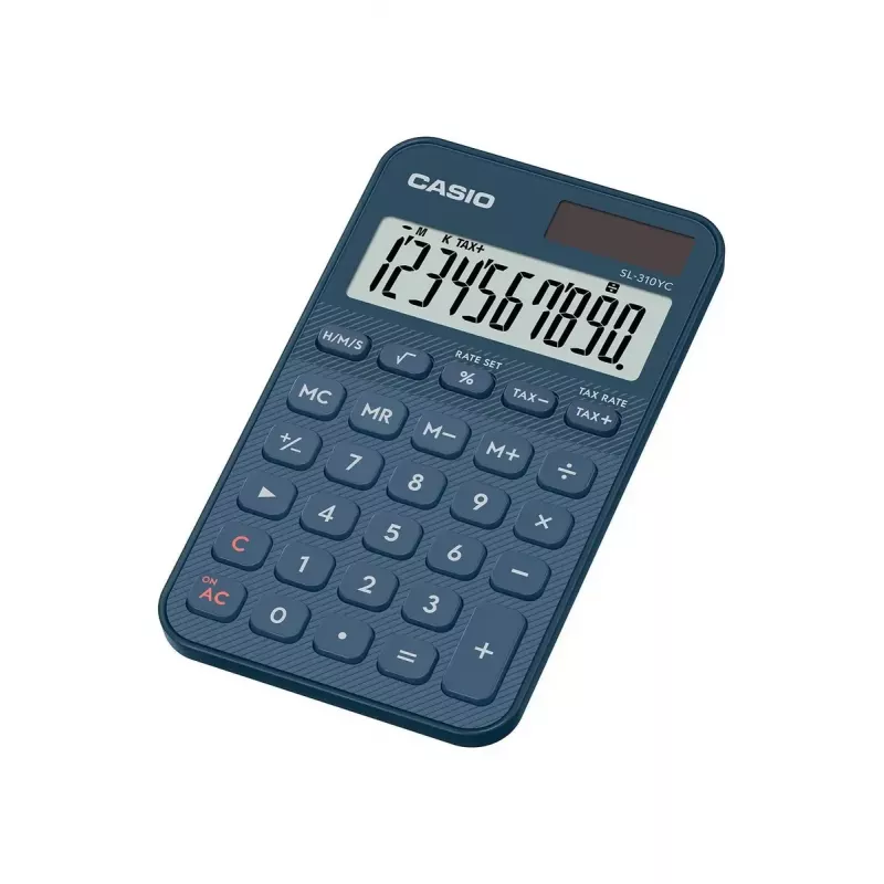 Kalkulaator Casio SL-310YC tasku põhi 10-kohaline aku/päikese sinine