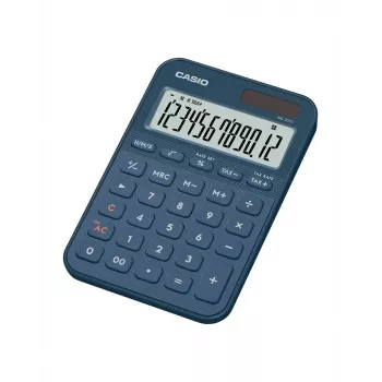 Lauaarvuti baasmudel CASIO MS-20YC — 12-kohaline, maksu- ja kasumifunktsioonid, aku/päikeseenergia, tumesinine